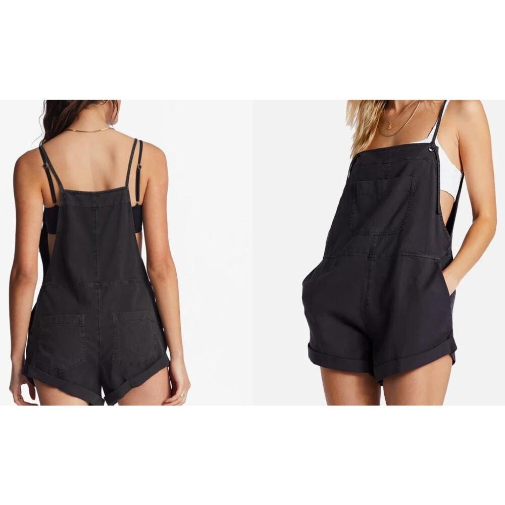 Billabong Wild Pursuit Onesie Romper Off Black Large Casual Beachy
